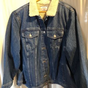 Sherpa lined Jean jacket. Size 3X